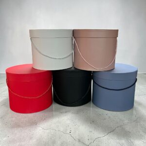 Caja Cilíndrica con Cordón Set 3 Unid 5 Colores