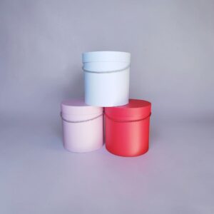 Caja Cilíndrica Cordón Set 3 Unid. 3 Colores