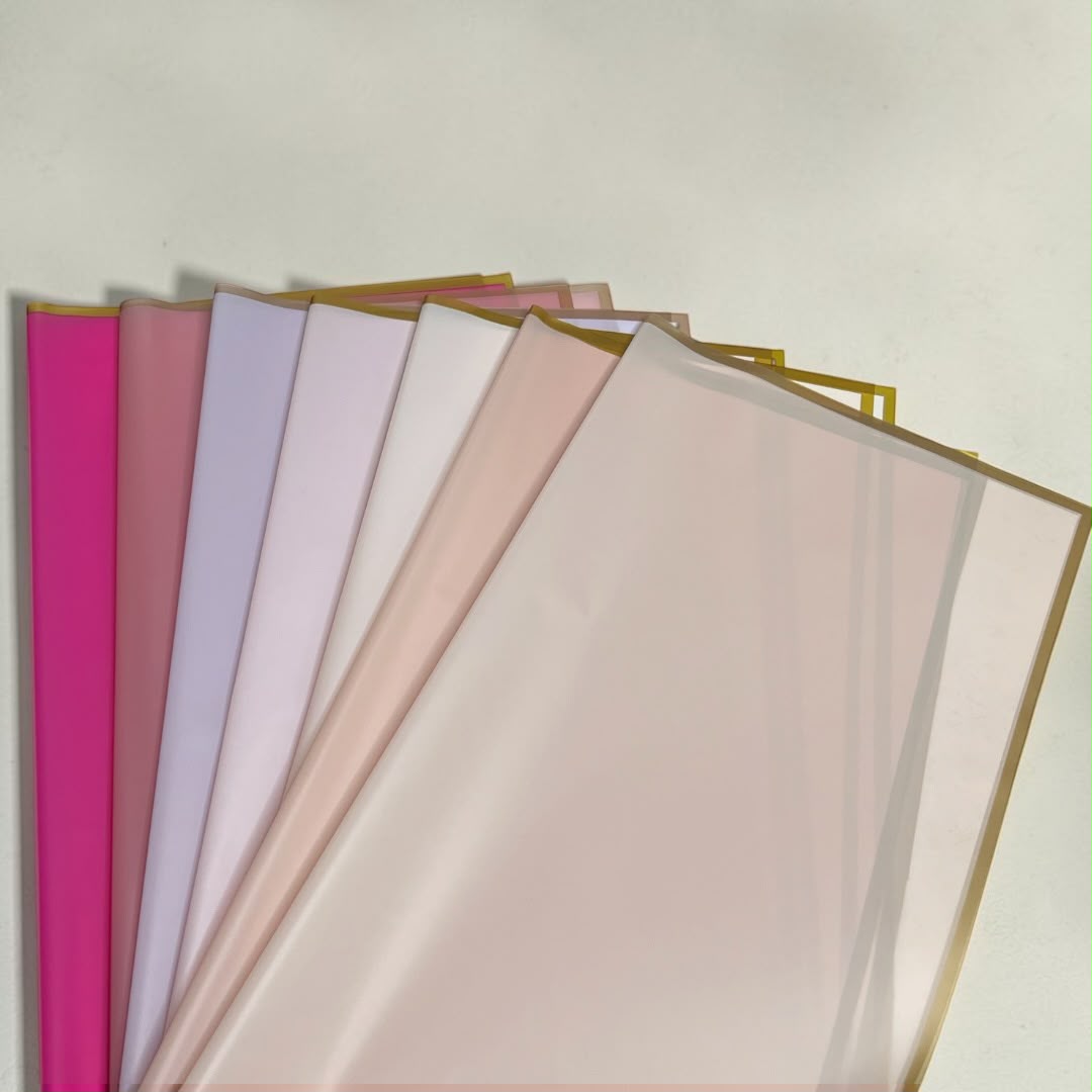 Papel Coreano Borde Dorado 57x56cm 20 pliegos