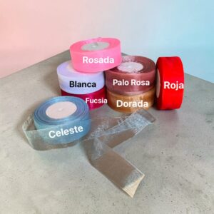 Cinta Organza 4 cms. x 45 mts. Colores