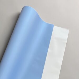 Papel Coreano Sólido Bicolor Azul Cielo/Blanco 20 Pliegos