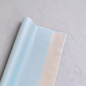 Papel Coreano Sólido Bicolor Celeste/Marfil 56x56cm 20 Pliegos