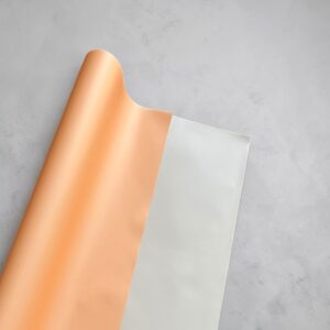 Papel Coreano Sólido Bicolor Damasco/Marfil 56x56cm 20 Pliegos