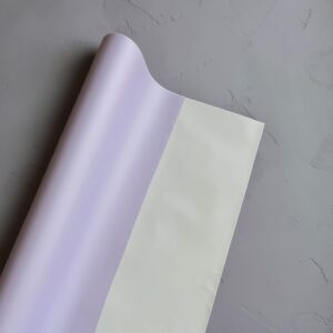 Papel Coreano Sólido Bicolor Lavanda/Blanco 56x56cm 20 Pliegos