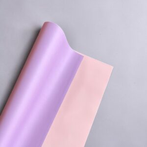 Papel Coreano Sólido Bicolor Lila/Rosado 56x56cm 20 Pliegos