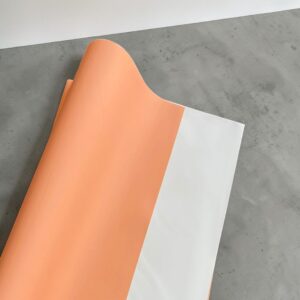 Papel Coreano Sólido Bicolor Salmon/Blanco 56x56cm 20 Pliegos