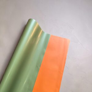 Papel Coreano Sólido Bicolor Verde Oscuro/Marrón 56x56cm 20 Pliegos