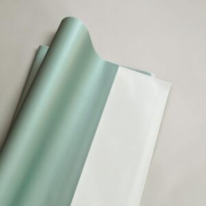 Papel Coreano Sólido Bicolor Verde Oscuro/Verde Claro 56x56cm 20 Pliegos