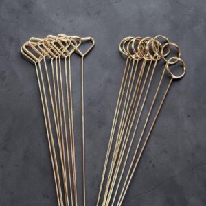 Tridente o Porta Tarjeta Metálico Formas 34cm pqte 10