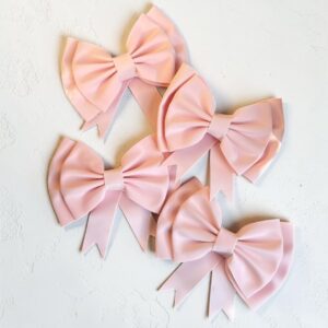 Moño Goma Eva Rosado L pack 4 unidades