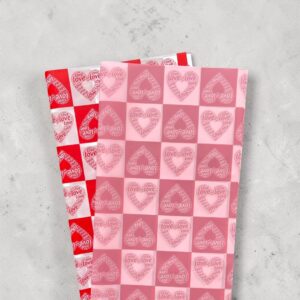 Papel Coreano Corazones Love 57x57cm pqte 20 pliegos