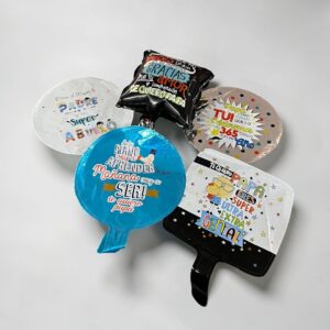 Globo Metalizado Día del Padre 10" Pack 10 Unid Surtidas