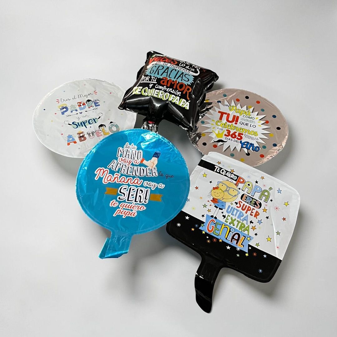 Globo Metalizado Día del Padre 10" Pack 10 Unid Surtidas
