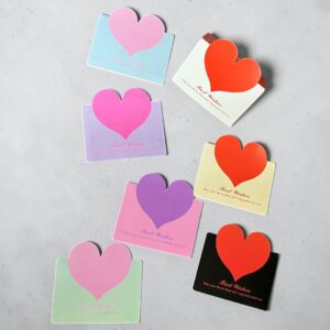Display Tarjetas Corazón (8491) 120 unids aprox 10x9cms