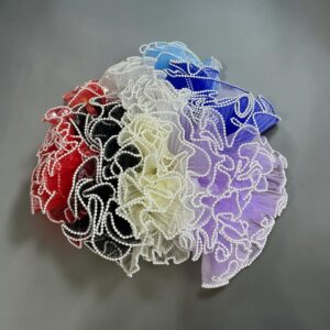 Malla Organza Perlas 4,11mts largo