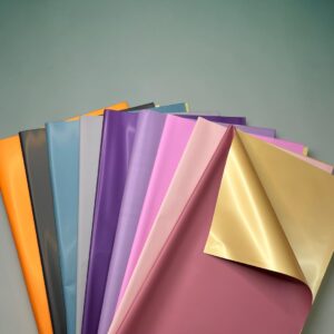 Papel Coreano Sólido Bicolor Dorado 20 Pliegos 57×56 cm