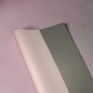 Papel Coreano Sólido Bicolor Grafito/Rosado 56x56cm 20 Pliegos