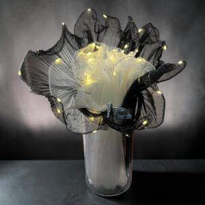 Malla Organza Corrugada con Luces Led 1 Mt. Largo x 26 Cms. Ancho Unid.