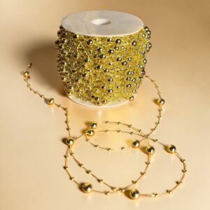 Hilo Perlas Dorado Rollo 60 Mts.