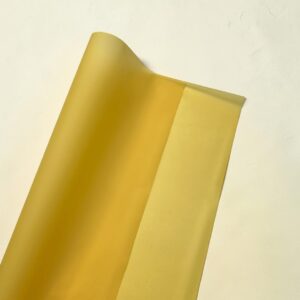 Papel Coreano Liso Semi-Translúcido Mostaza 20 pliegos 57×56 cm