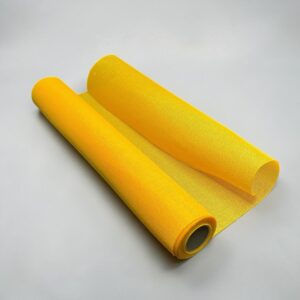 Malla Tipo Yute (arpillera) Amarilla 48cmx4.5mts