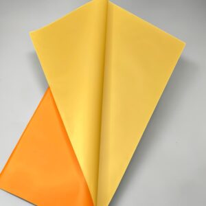 Papel Coreano Sólido Bicolor Naranja/Amarillo 56x56cm 20 Pliegos
