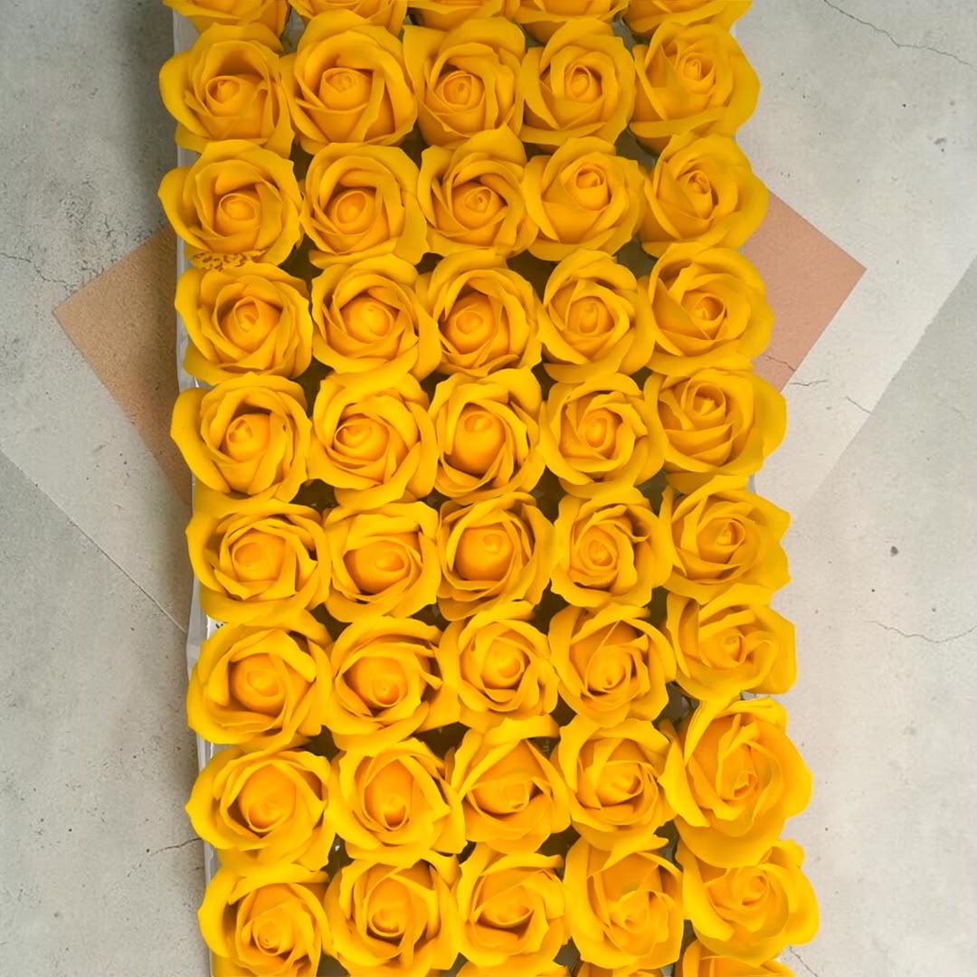 Rosas de Jabón Aromáticas Amarillas 50 uds
