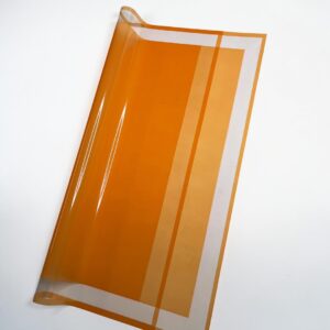Papel Coreano Franja Transparente Naranja 20 Unid. 57×56cm