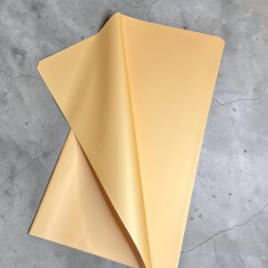 Papel Coreano Sólido Liso Amarillo Oro 57x56cm 20 pliegos