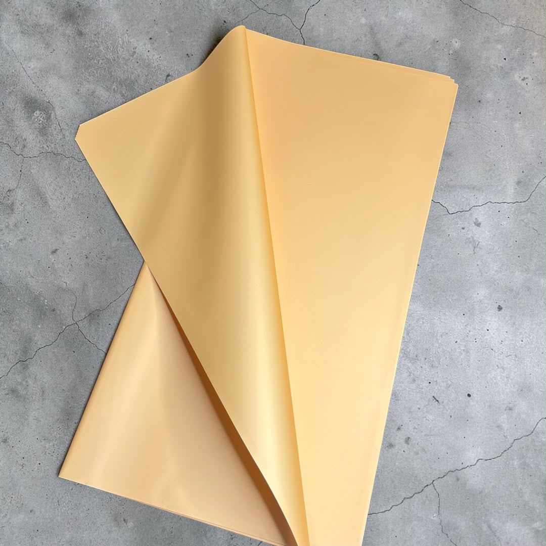 Papel Coreano Sólido Liso Amarillo Oro 57x56cm 20 pliegos