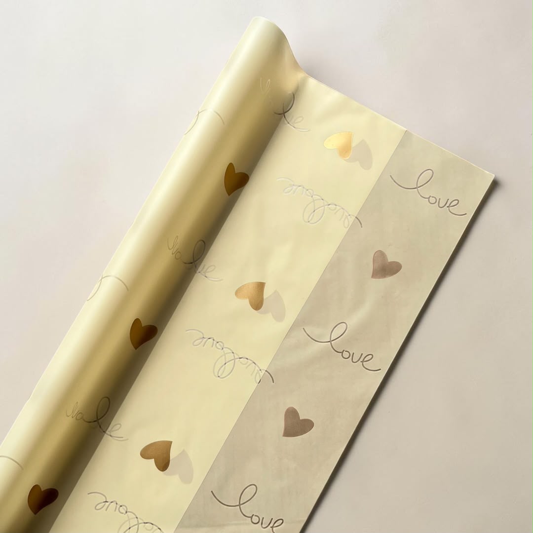 Papel Coreano Semitranslúcido Amor Amarillo 20 pliegos 57x56cms
